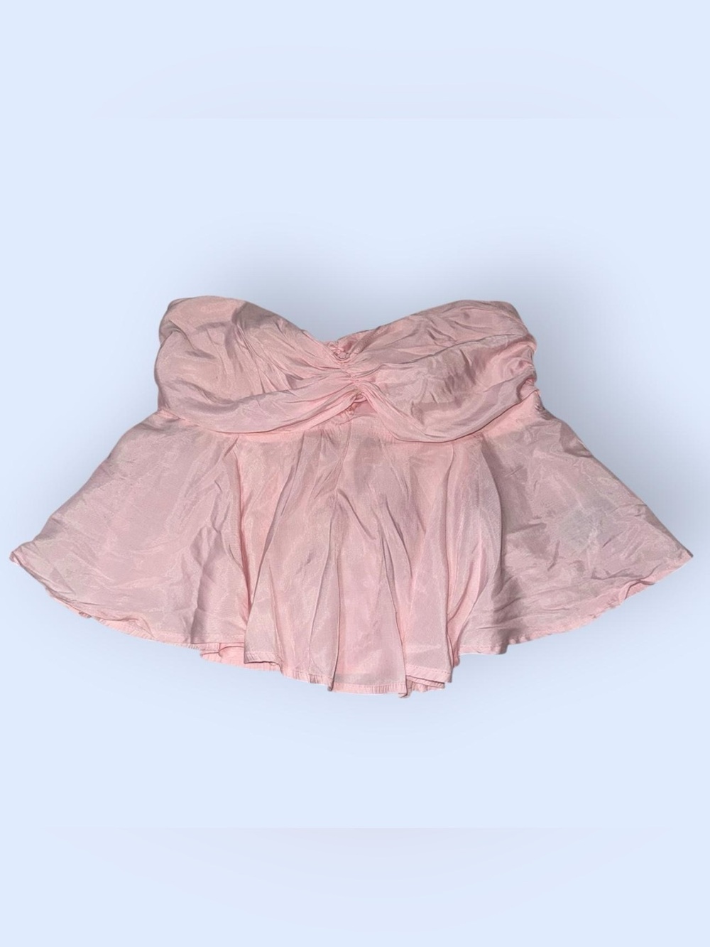 Edikted Strapless Pink Peplum Bustier Top